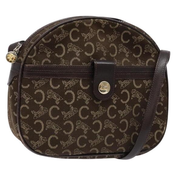 CELINE C Sulky Shoulder Bag Canvas Brown - Picture 1 of 12